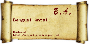 Bengyel Antal névjegykártya