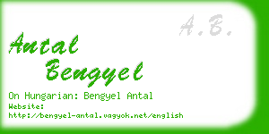 antal bengyel business card